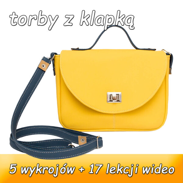 Jak uszyć torbę z klapką? 5 wykrojów + kurs szycia krok po kroku.