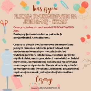 Jak uszyć plecak, model Cezary? Kurs szycia online.