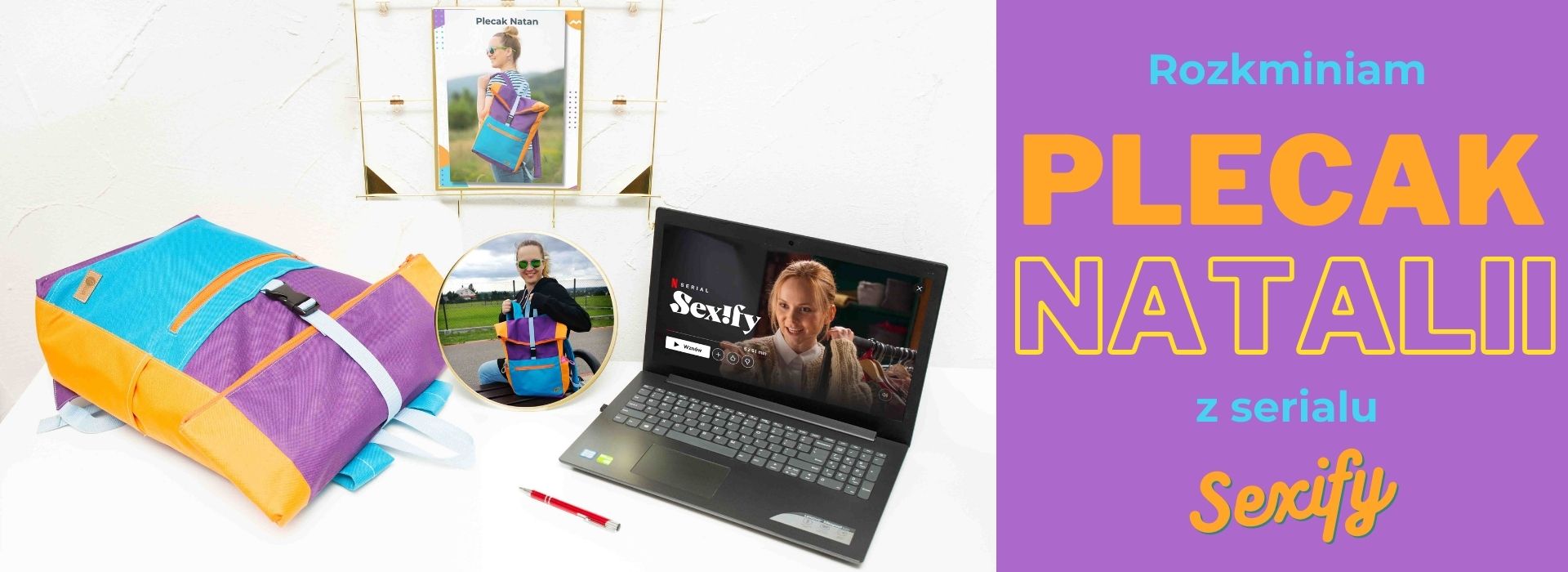 Natan plecak na laptopa, rekreacyjny, kurierski 3 w 1 by Kamila Plasun