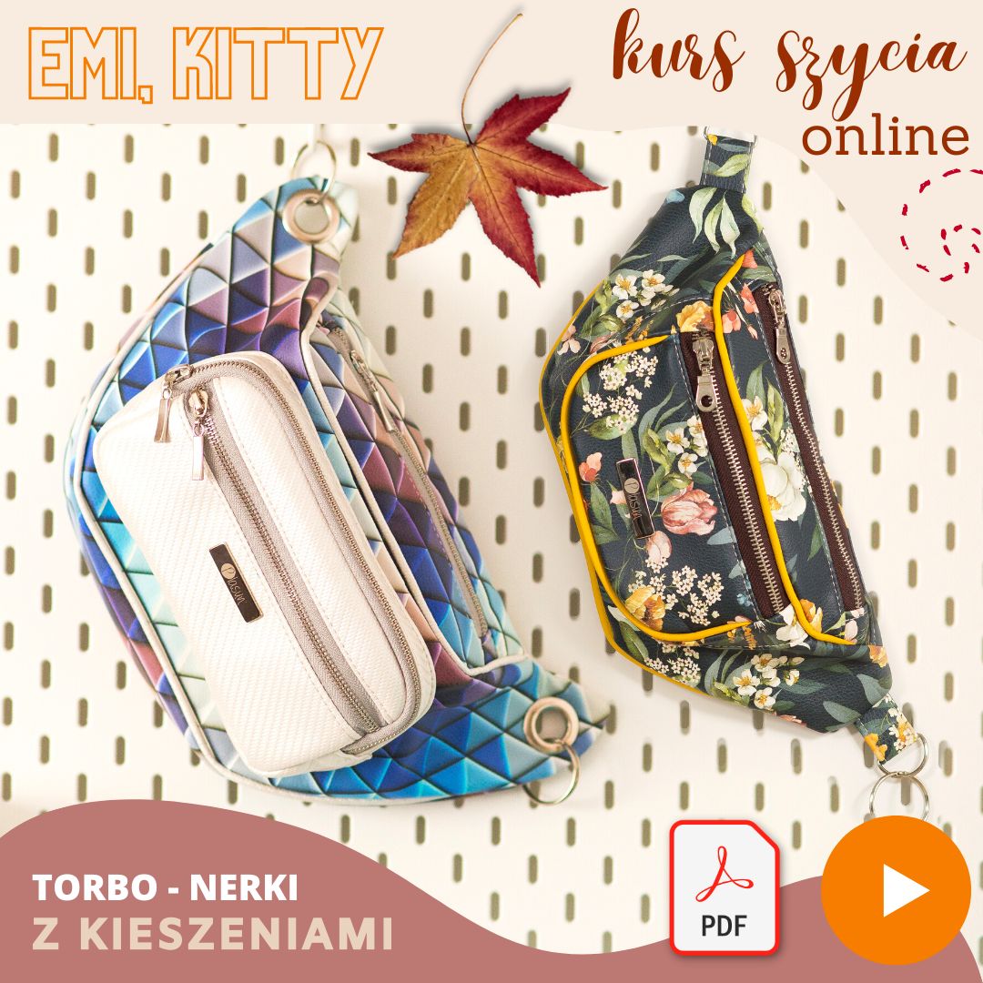 jaku uszyć nerkę z kieszonkami emi kitty kurs szycia online wykroje