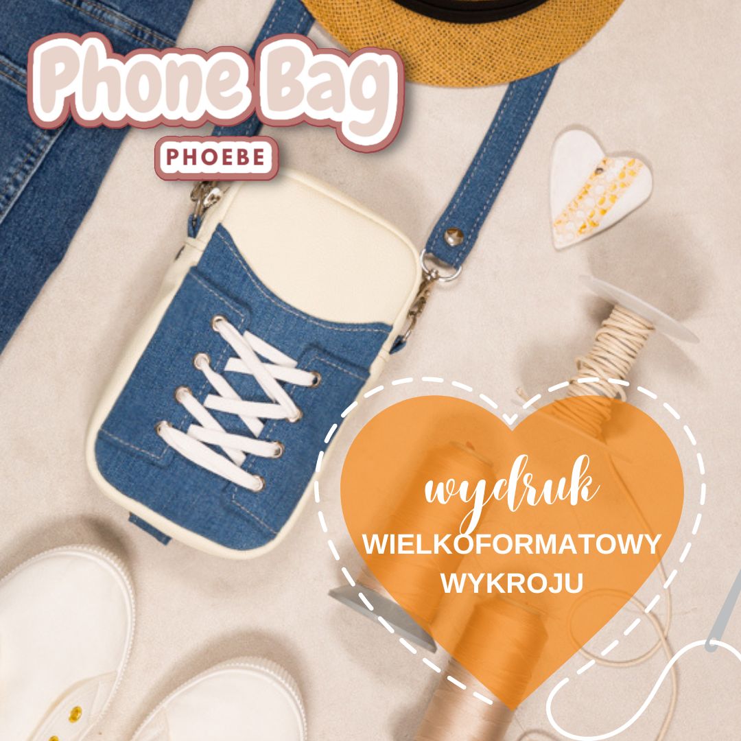 Phone Bag Phoebe - jak uszyć torebkę na telefon/ smartfon/ iphone mini box bag torebka trampek
