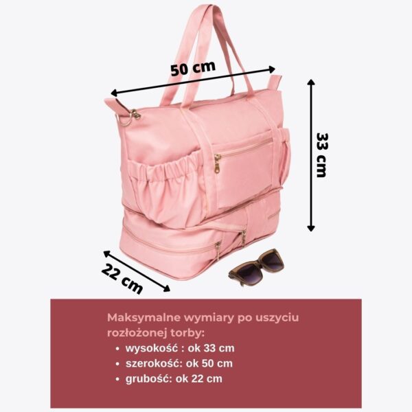 regulowana torba podróżna LUCKY torba na siłownię, torba do szpitala kurs szycia online wykroje kamila Plasun