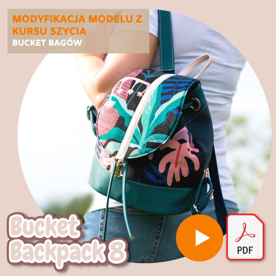 bucket backpack 8 kursy szycia online i wykroje na torby, nerki, plecaki Kamila Plasun