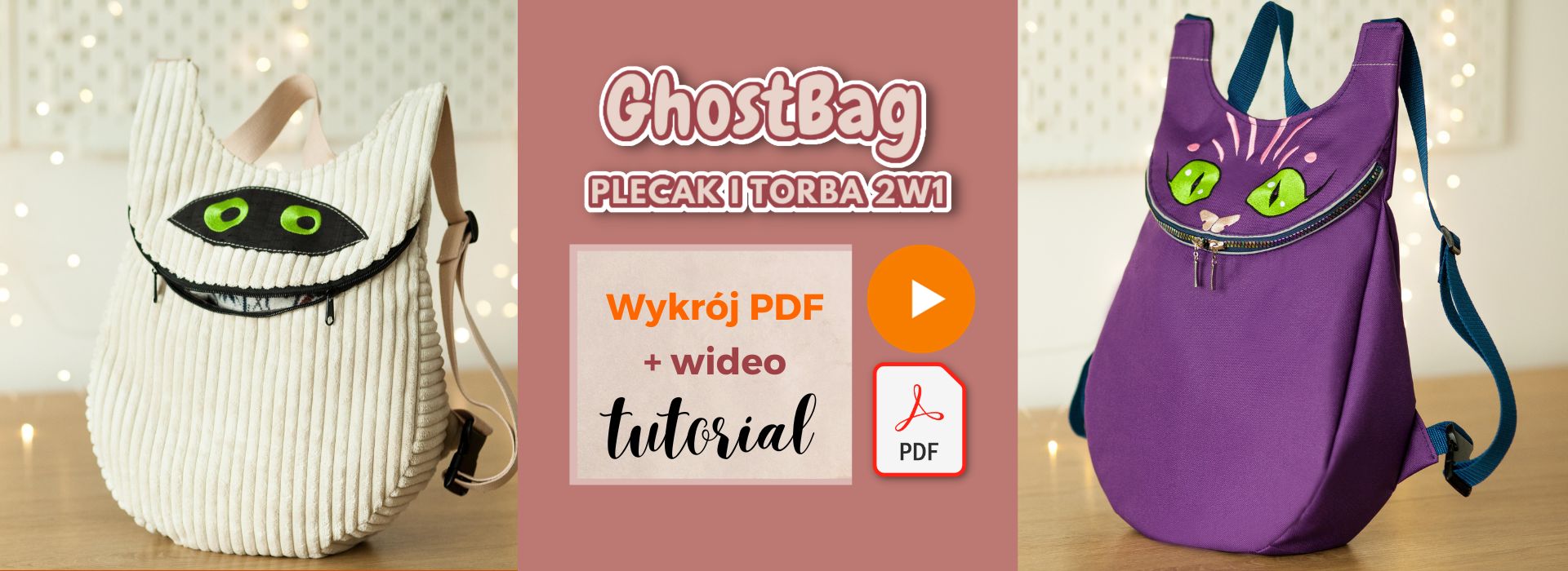 ghostbag ghostbackpack sewing pattern kursy szycia online wykroje PDF tutoriale Kamila Plasun