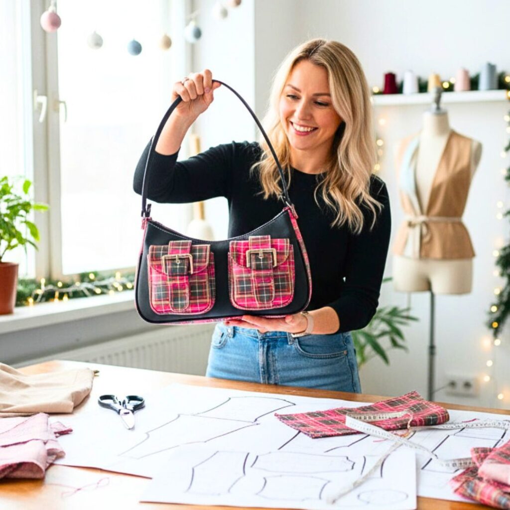 Jak uszyć idealną torebkę baguette bag? Bez falującego zamka z wieloma kieszeniami, w dwóch rozmiarach? Scarlett