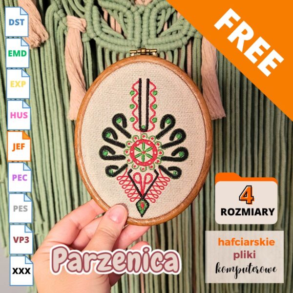 pliki hafciarskie haft komputerowy embroidery machine design pattern parzenica