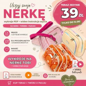 Nerka TOBI wykrój PDF + wideo tutorial