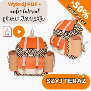 Plecak Włóczykija – wykrój PDF + wideo tutorial z instrukcją szycia