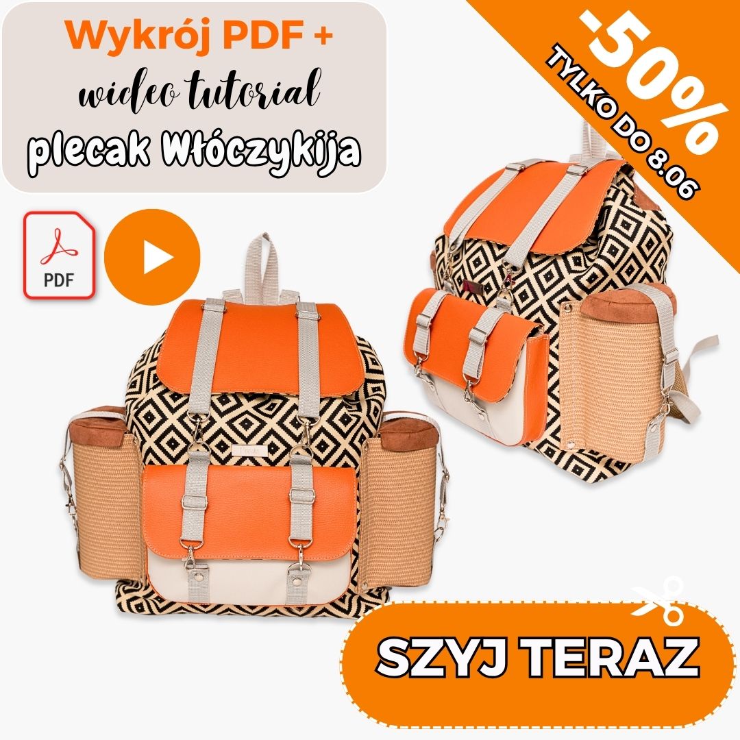 Jak uszyć duży plecak Włóczykija? Wykroje PDF + wideo tutorial z instrukcją szycia