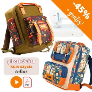 Jak uszyć plecak miejski Julian? Kurs szycia online