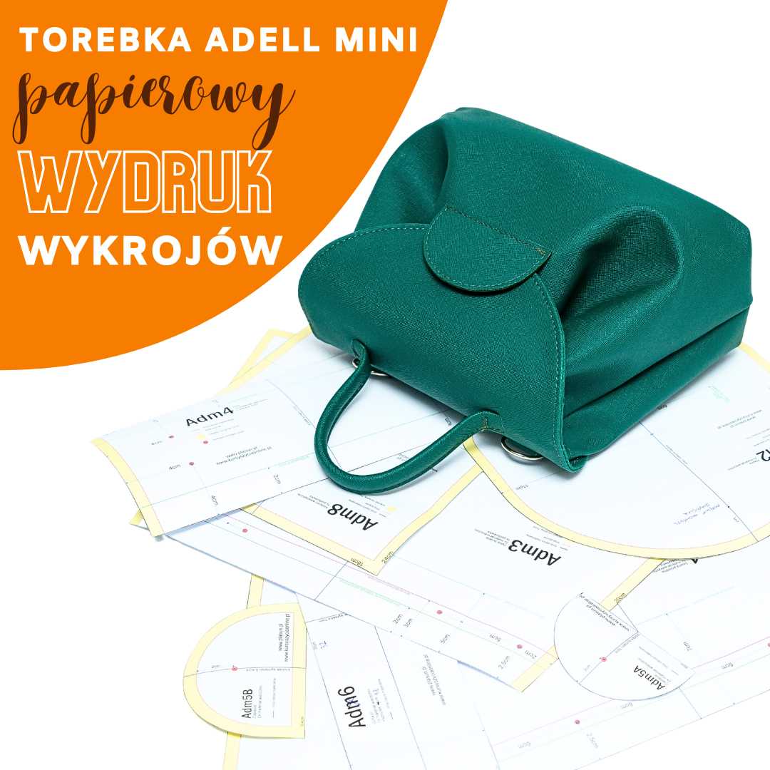 Torba mini Adell wykrój PDF + wideo instrukcja szycia tutorial