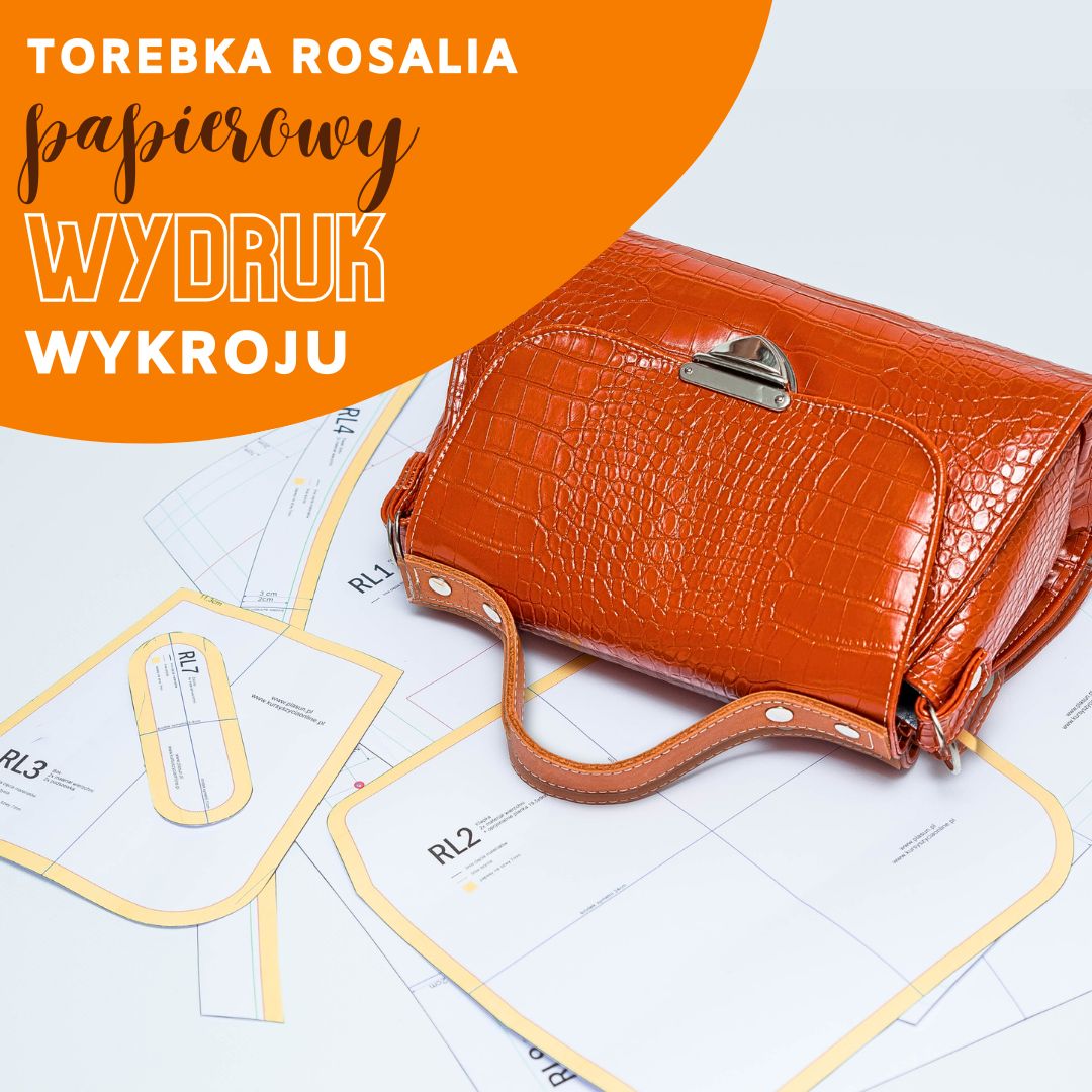 Torebka z klapką Rosalia wykroje PDF wykroje na torebki tutoriale wideo instrukcja szycia