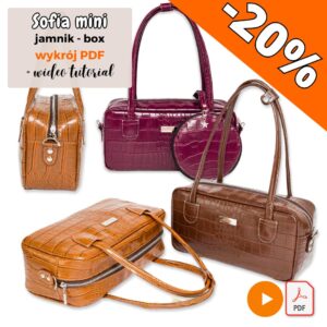 Box Bag Jamnik - Sofia wykroje PDF + wideo tutorial z instrukcją szycia
