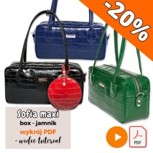Box Bag Jamnik - Sofia wykroje PDF + wideo tutorial z instrukcją szycia