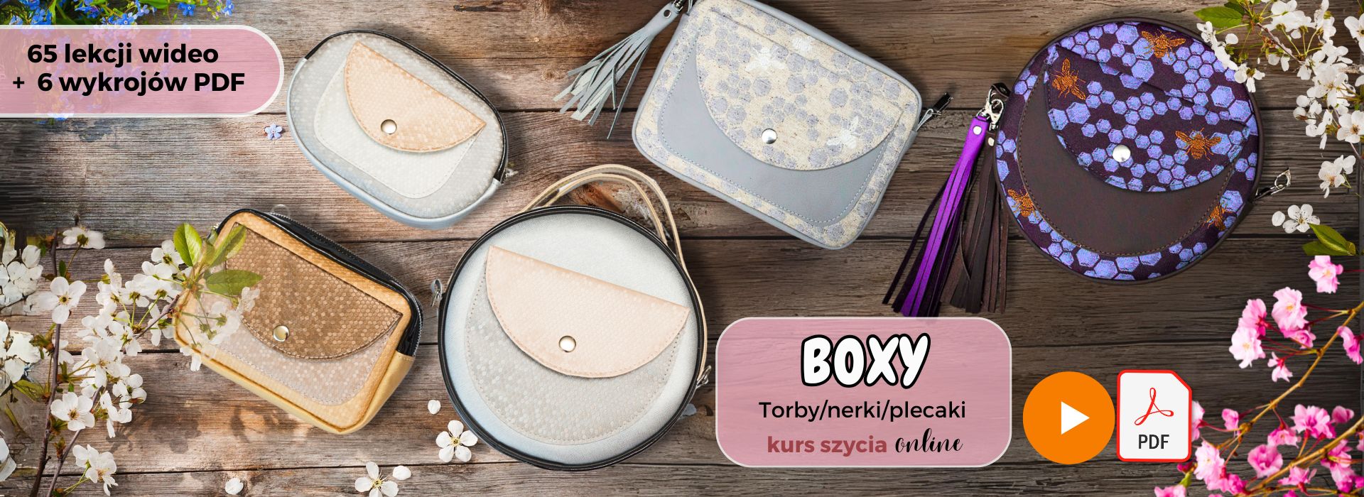 box kursy szycia online i wykroje na torby, nerki, plecaki Kamila Plasun