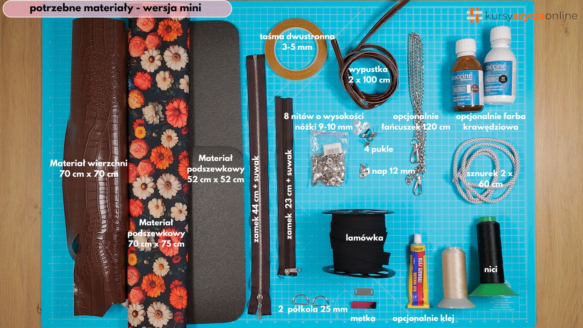 Box Bag Jamnik - Sofia wykroje PDF + wideo tutorial z instrukcją szycia