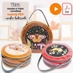VERA double & triple roundbag – wykrój PDF + wideo tutorial z instrukcją szycia