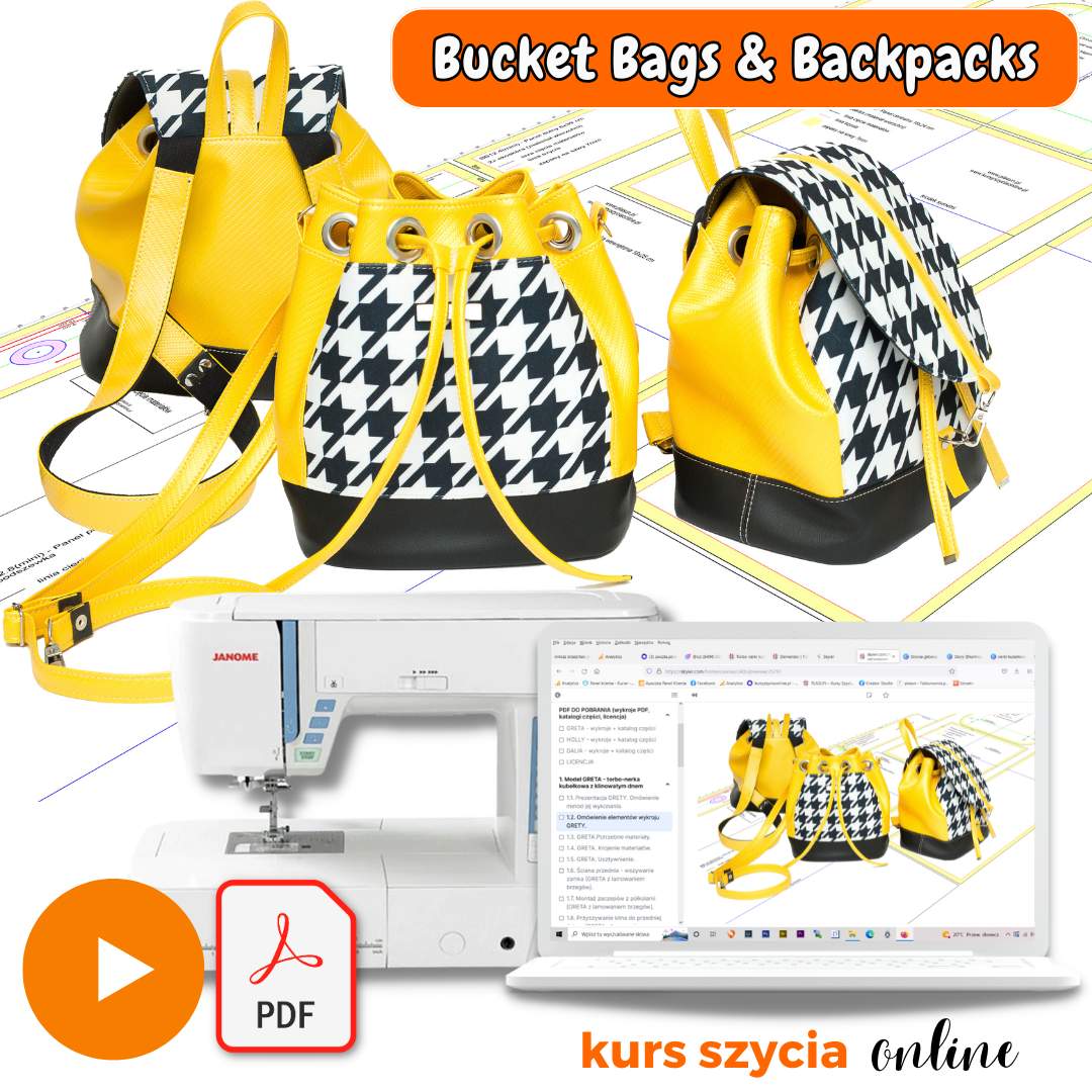 bucket bags bucket backpack kurs szycia online