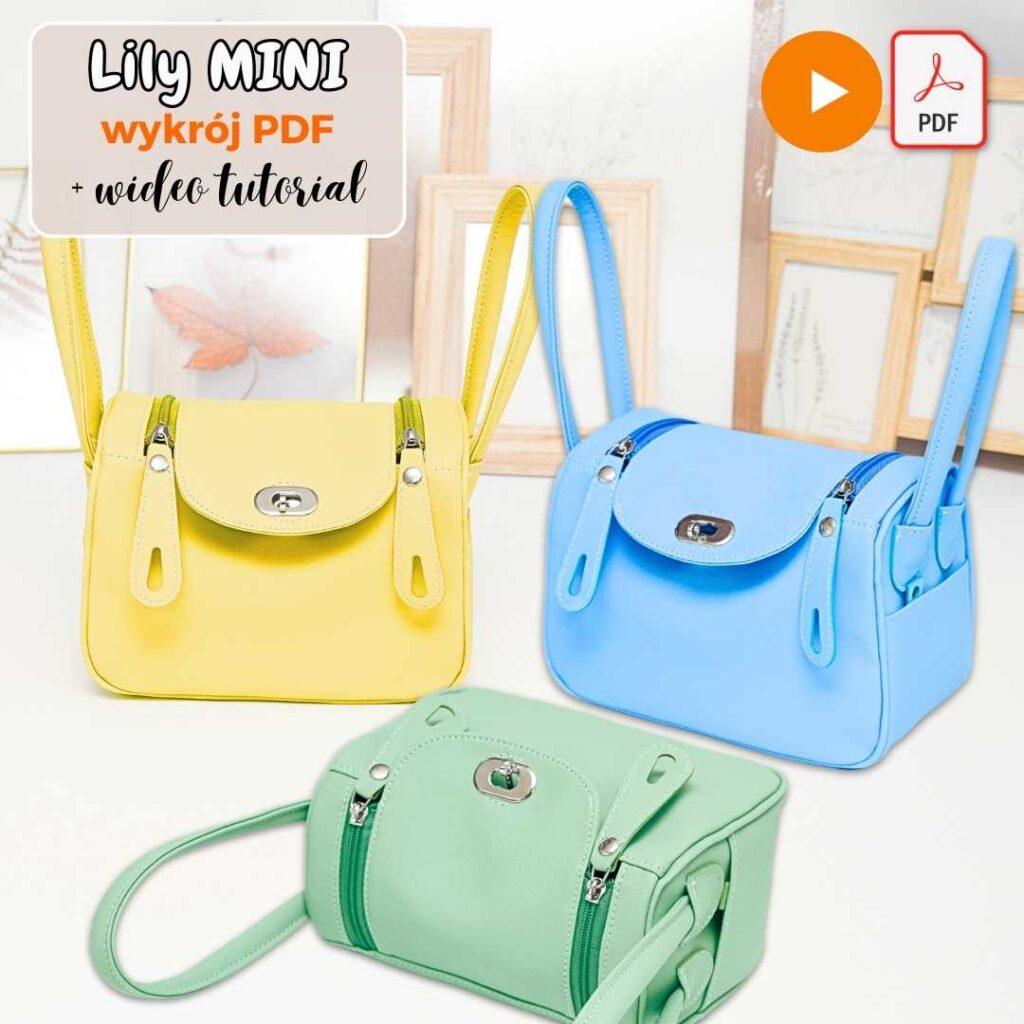 Lily BAG inspirowana Lindy Bag Hermes wideo tutorial wykroje PDF