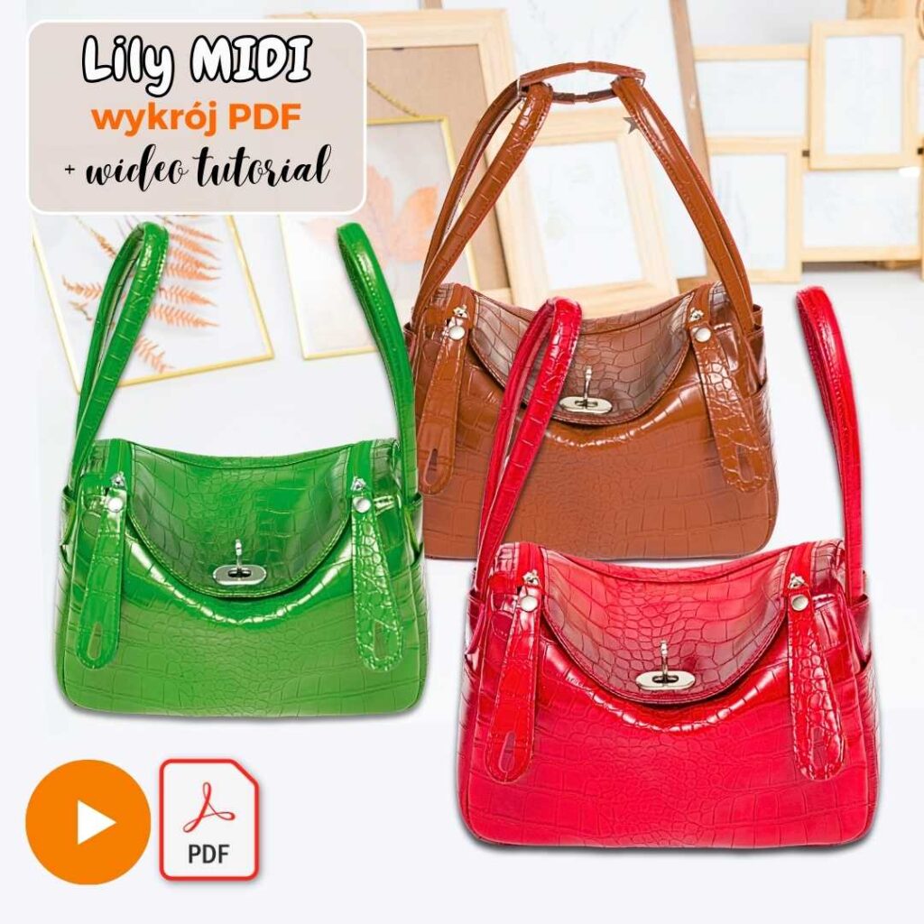 Lily BAG inspirowana Lindy Bag Hermes wideo tutorial wykroje PDF