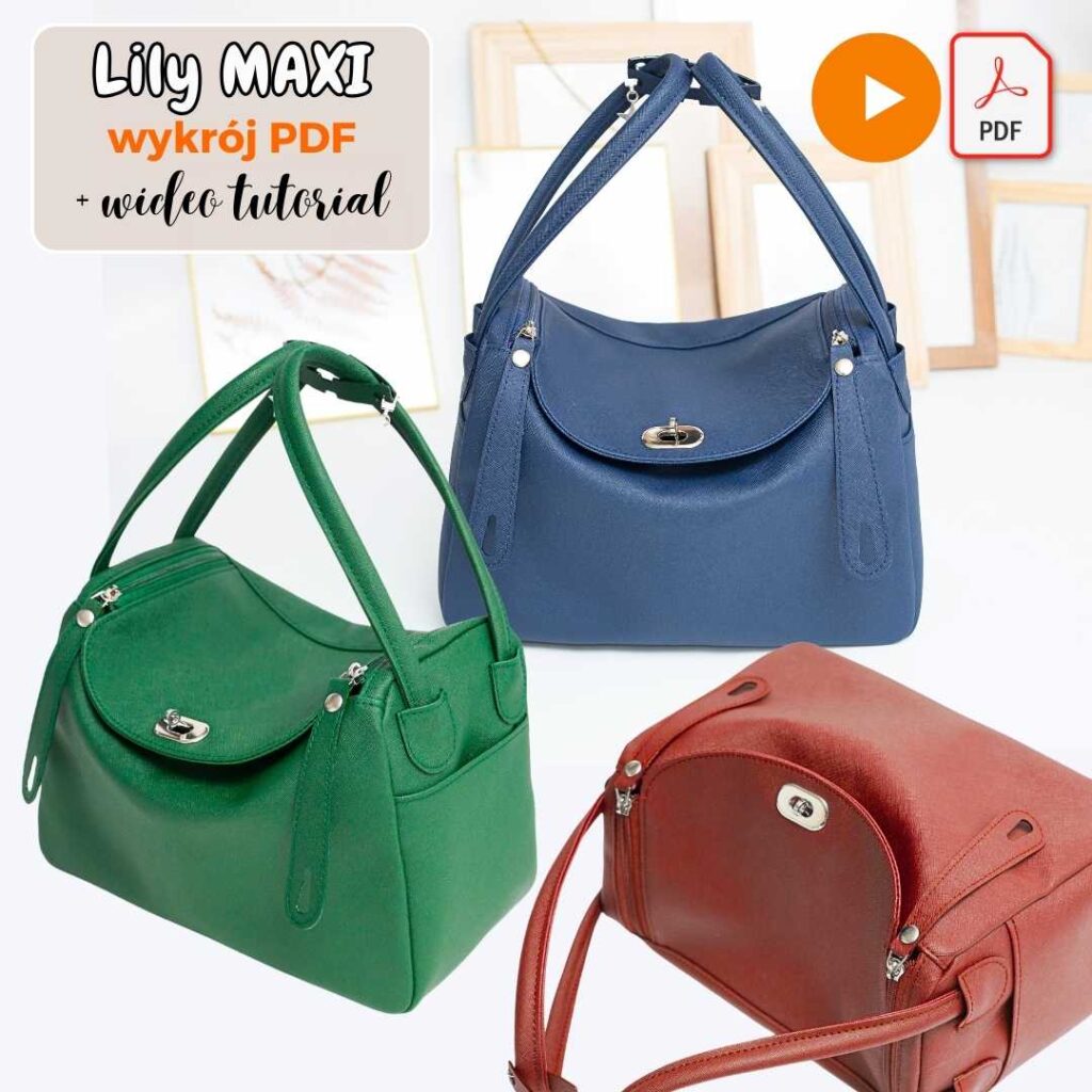 Lily BAG inspirowana Lindy Bag Hermes wideo tutorial wykroje PDF