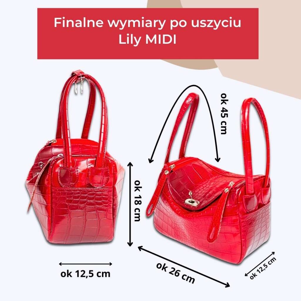 Lily BAG inspirowana Lindy Bag Hermes wideo tutorial wykroje PDF