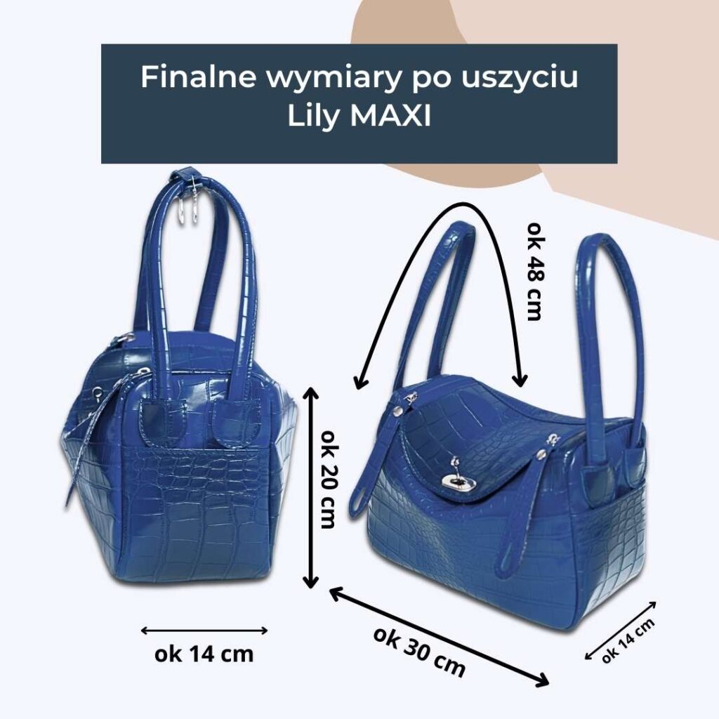 Lily BAG inspirowana Lindy Bag Hermes wideo tutorial wykroje PDF