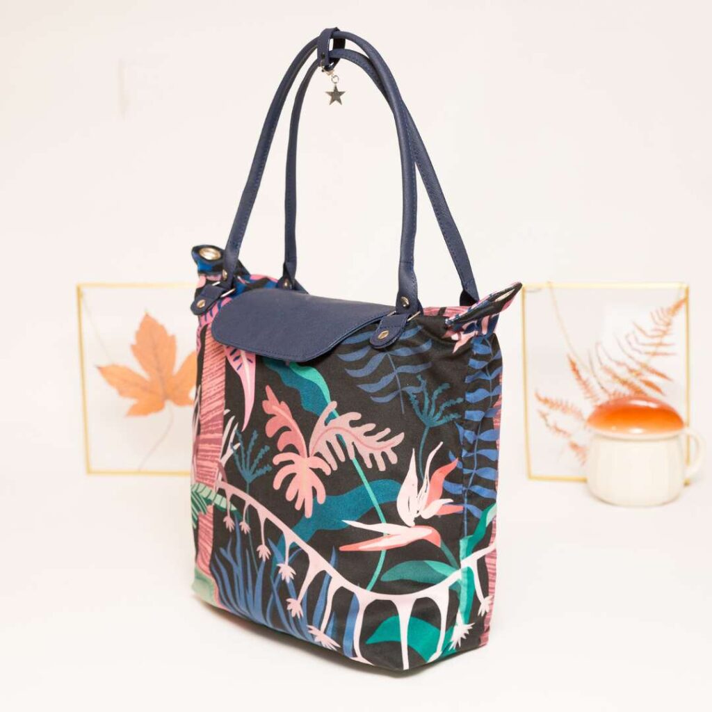 Torba Tamara shopper bag z przegrodą wykroje PDF wideo tutorial z instrukcją szycia
