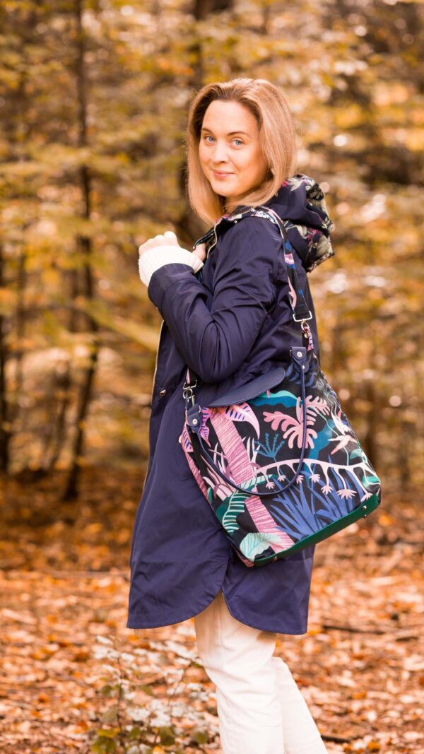 Torba Tamara shopper bag z przegrodą wykroje PDF wideo tutorial z instrukcją szycia