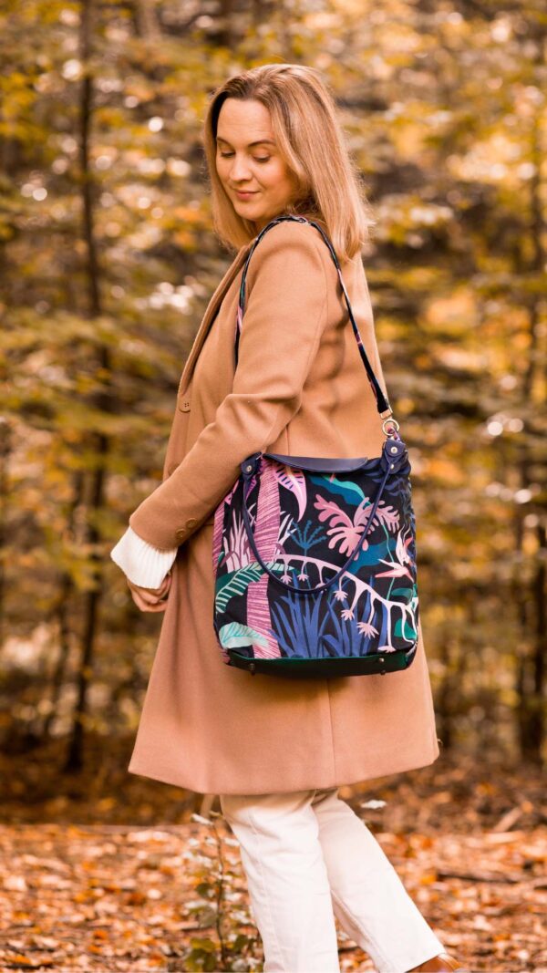Torba Tamara shopper bag z przegrodą wykroje PDF wideo tutorial z instrukcją szycia