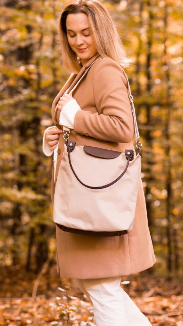 Torba Tamara shopper bag z przegrodą wykroje PDF wideo tutorial z instrukcją szycia