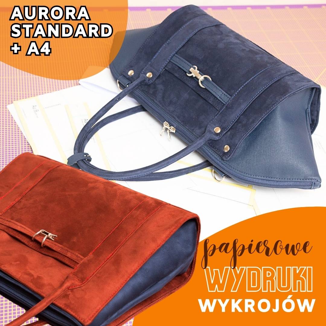 Torebki Aurora jak uszyć torby z wymiennymi organizerami wykroje PDF + wideo tutorial Kamila Plasun