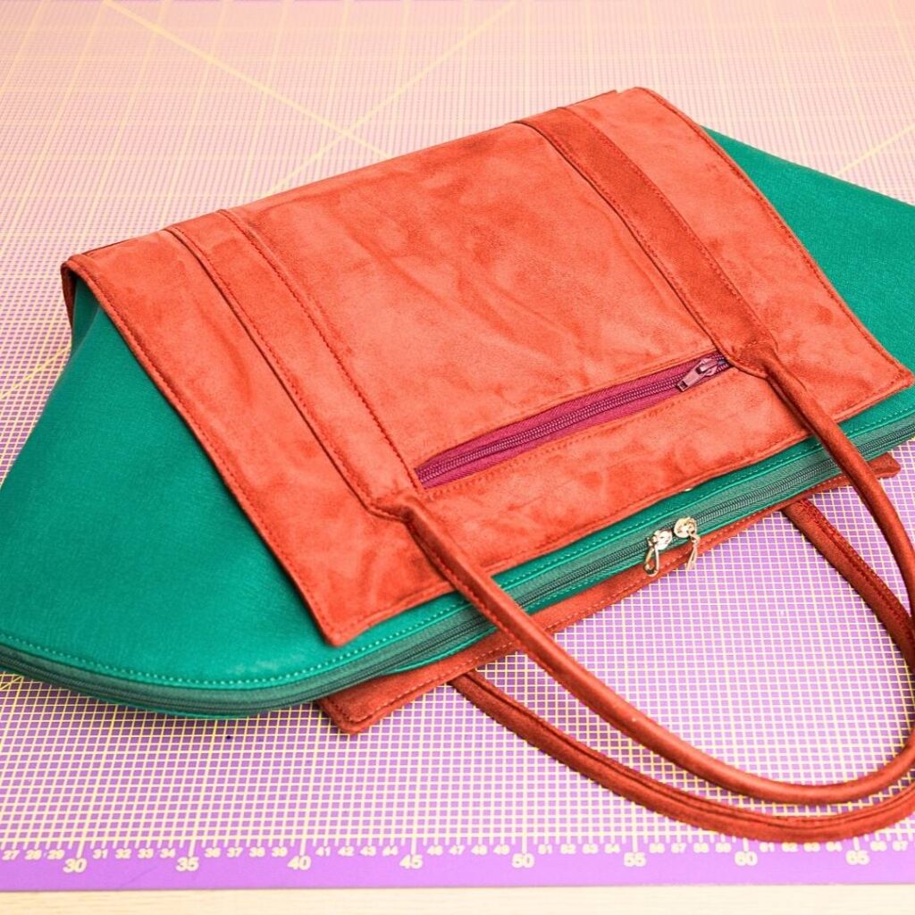 Torebki Aurora jak uszyć torby z wymiennymi organizerami wykroje PDF + wideo tutorial Kamila Plasun