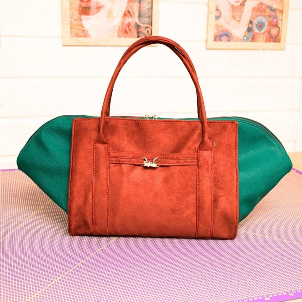 Torebki Aurora jak uszyć torby z wymiennymi organizerami wykroje PDF + wideo tutorial Kamila Plasun