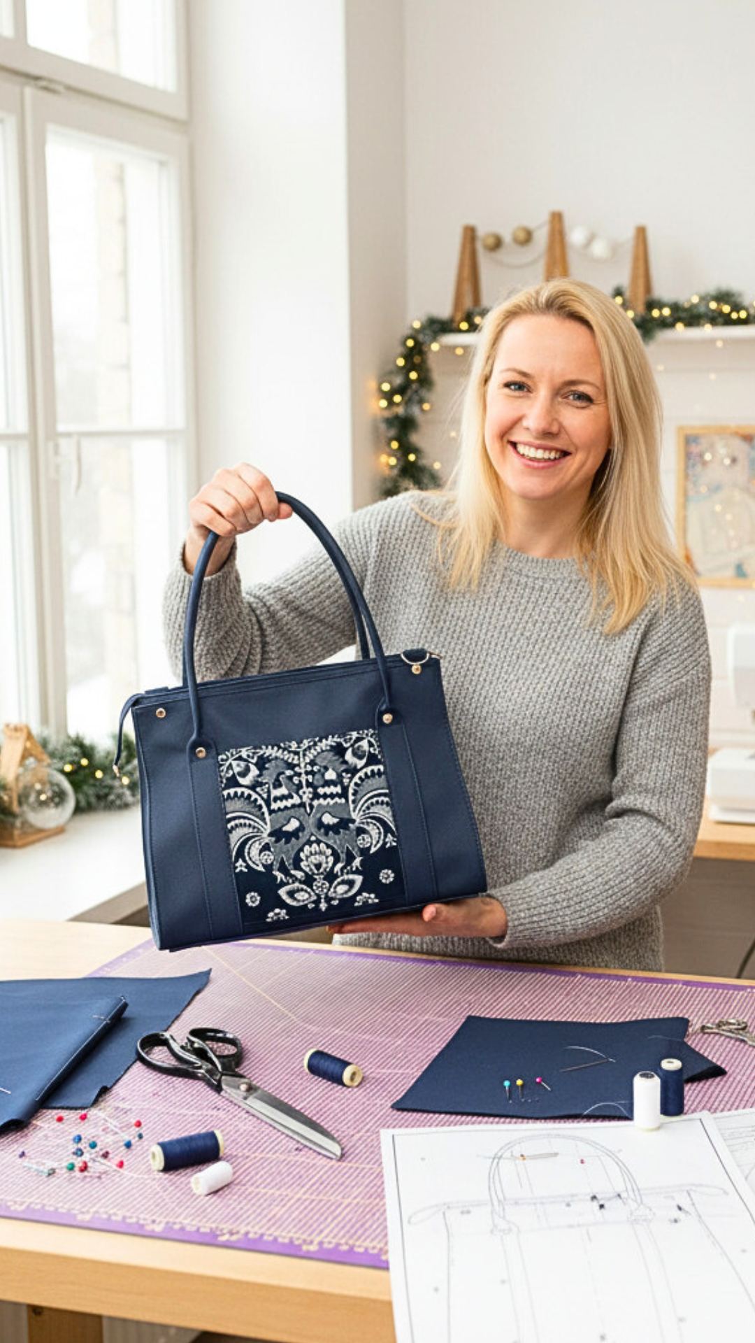 Torebki Aurora jak uszyć torby z wymiennymi organizerami wykroje PDF + wideo tutorial Kamila Plasun