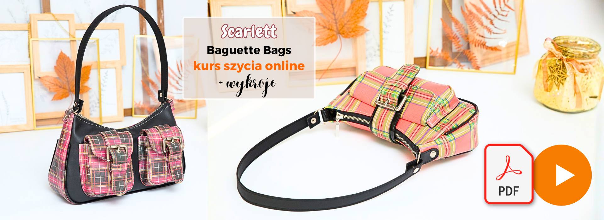 Jak uszyć idealną torebkę baguette bag? Bez falującego zamka z wieloma kieszeniami, w dwóch rozmiarach? Scarlett
