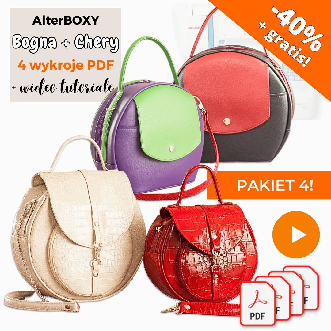 Alterbox Chery mini maxi wykroje PDF wideo tutorial z instrukcją szycia Kamila Plasun