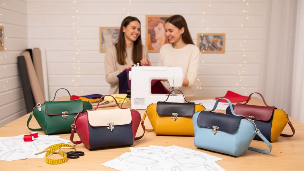 Torebka DIANA wykroje PDF + wideo tutorial z instrukcją szycia krok po kroku Kamila Plasun