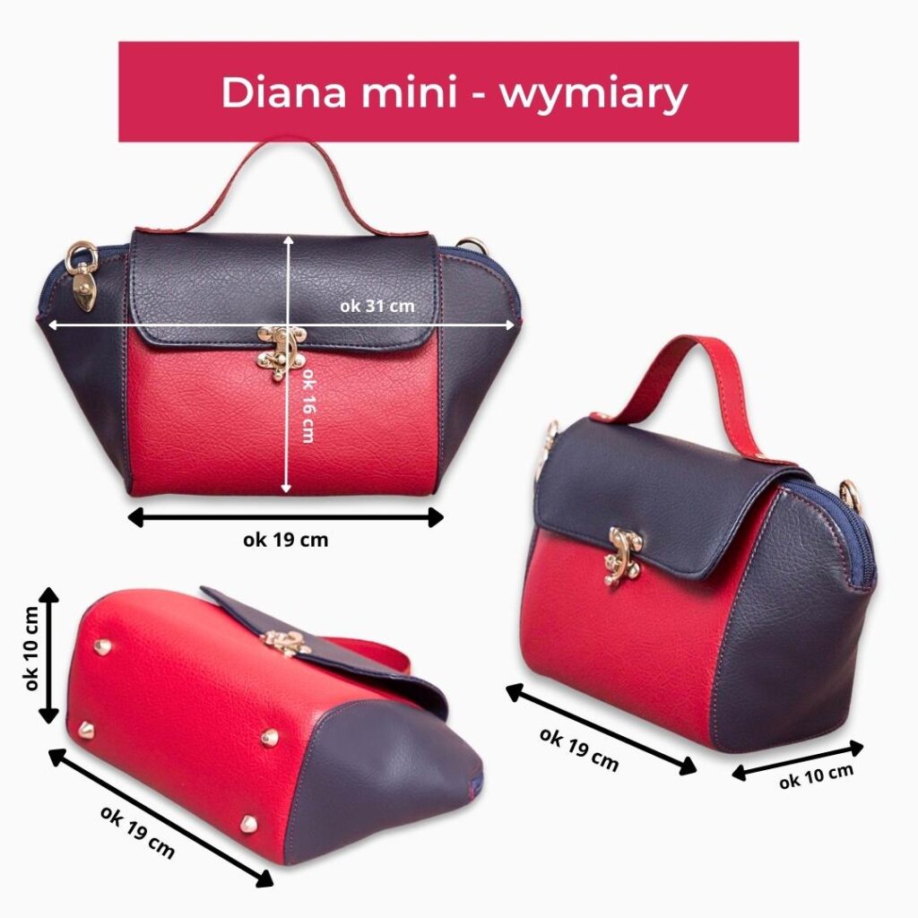 Torebka DIANA wykroje PDF + wideo tutorial z instrukcją szycia krok po kroku Kamila Plasun