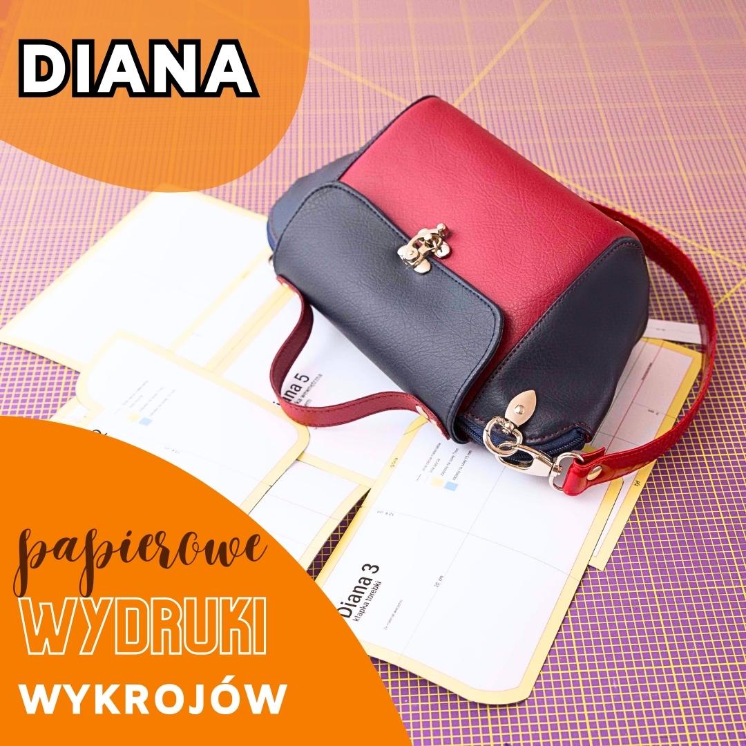 Torebka DIANA wykroje PDF + wideo tutorial z instrukcją szycia krok po kroku Kamila Plasun