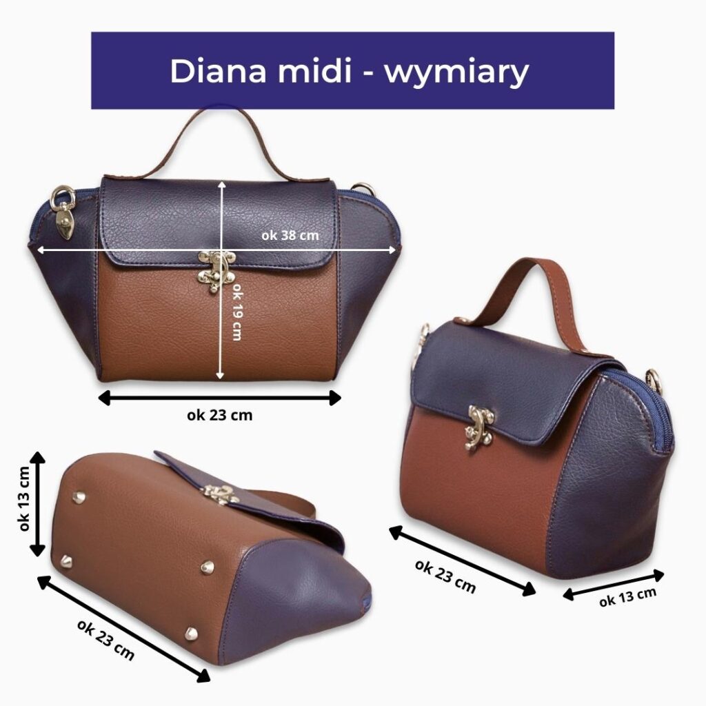 Torebka DIANA wykroje PDF + wideo tutorial z instrukcją szycia krok po kroku Kamila Plasun