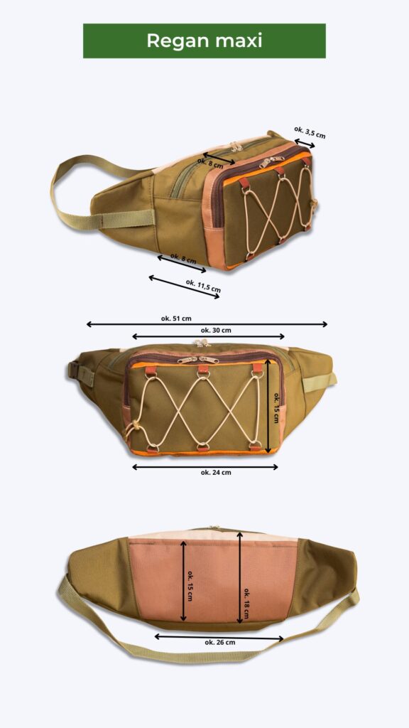 Outdoorowa nerka uniwersalna damska męska REGAN standard maxi, wykroje PDF wideo tutorial