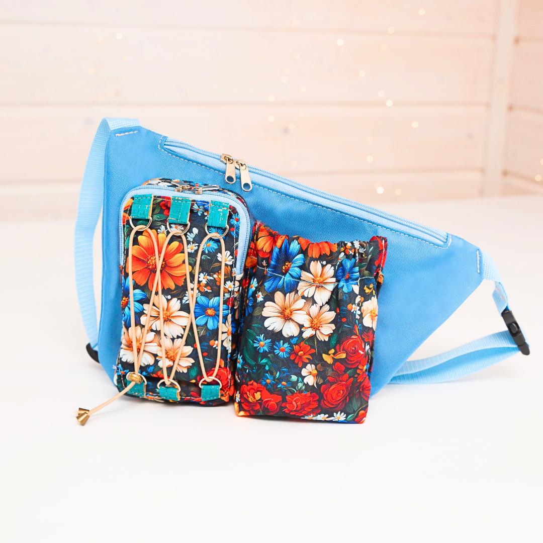 Asymetryczna outdoroowa nerka na telefon i bidon NOAH wykroje PDF + wideo tutorial z instrukcją szycia