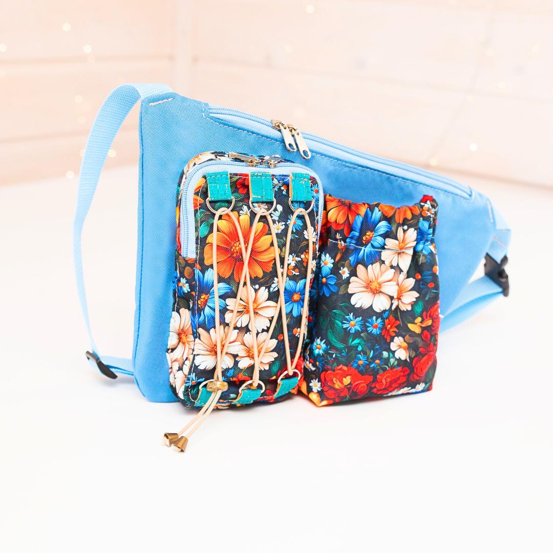 Asymetryczna outdoroowa nerka na telefon i bidon NOAH wykroje PDF + wideo tutorial z instrukcją szycia