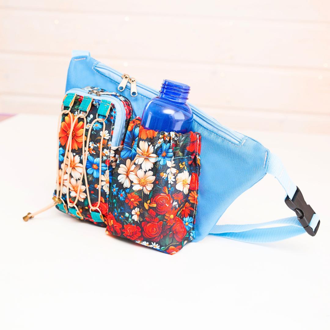 Asymetryczna outdoroowa nerka na telefon i bidon NOAH wykroje PDF + wideo tutorial z instrukcją szycia