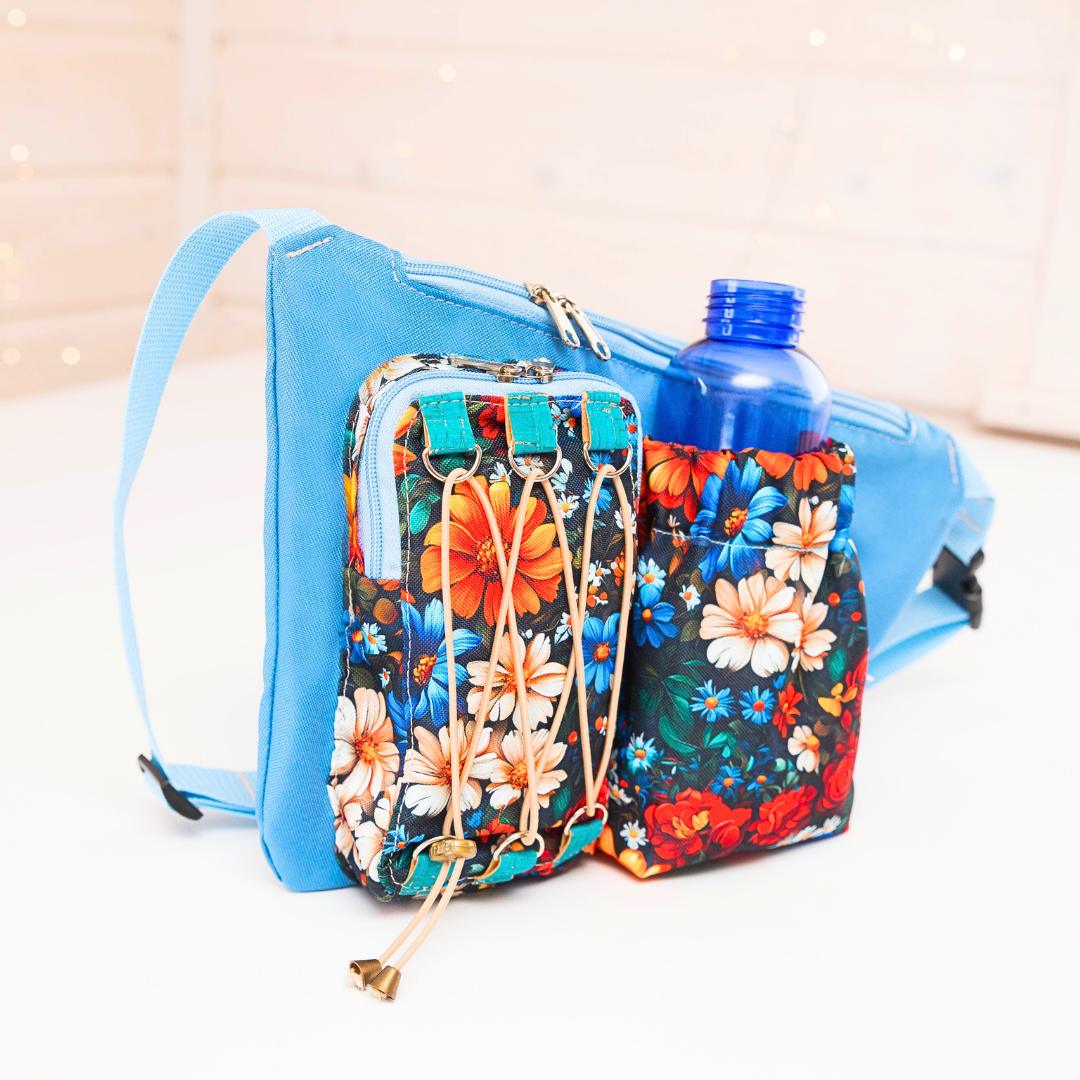 Asymetryczna outdoroowa nerka na telefon i bidon NOAH wykroje PDF + wideo tutorial z instrukcją szycia