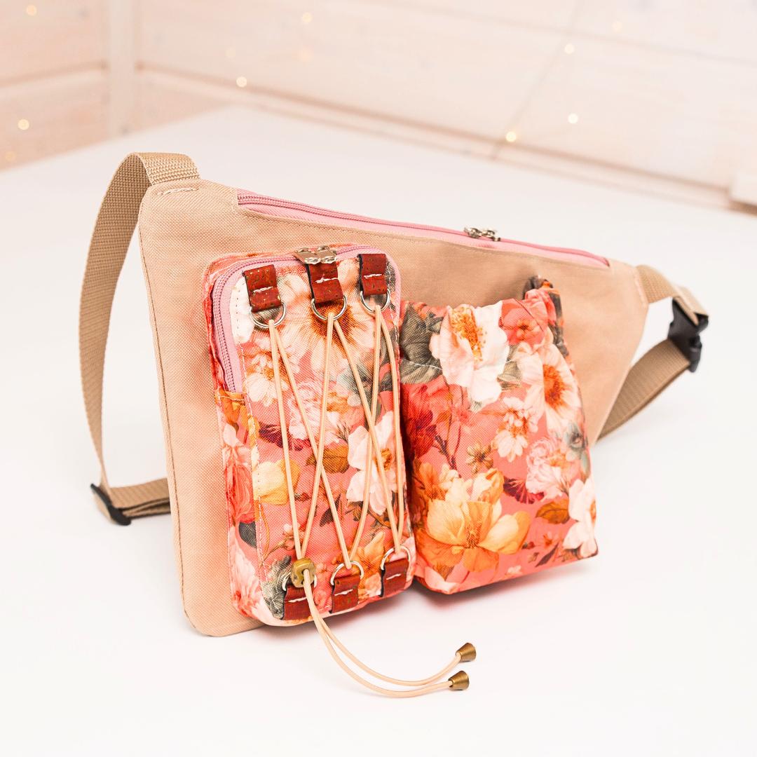 Asymetryczna outdoroowa nerka na telefon i bidon NOAH wykroje PDF + wideo tutorial z instrukcją szycia