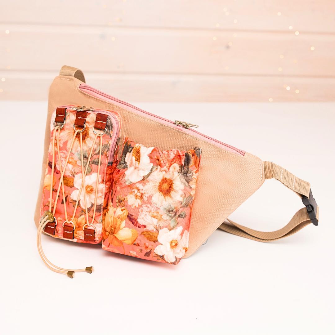 Asymetryczna outdoroowa nerka na telefon i bidon NOAH wykroje PDF + wideo tutorial z instrukcją szycia