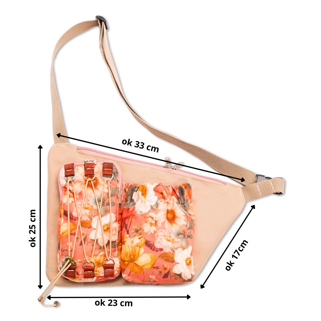 Asymetryczna outdoroowa nerka na telefon i bidon NOAH wykroje PDF + wideo tutorial z instrukcją szycia