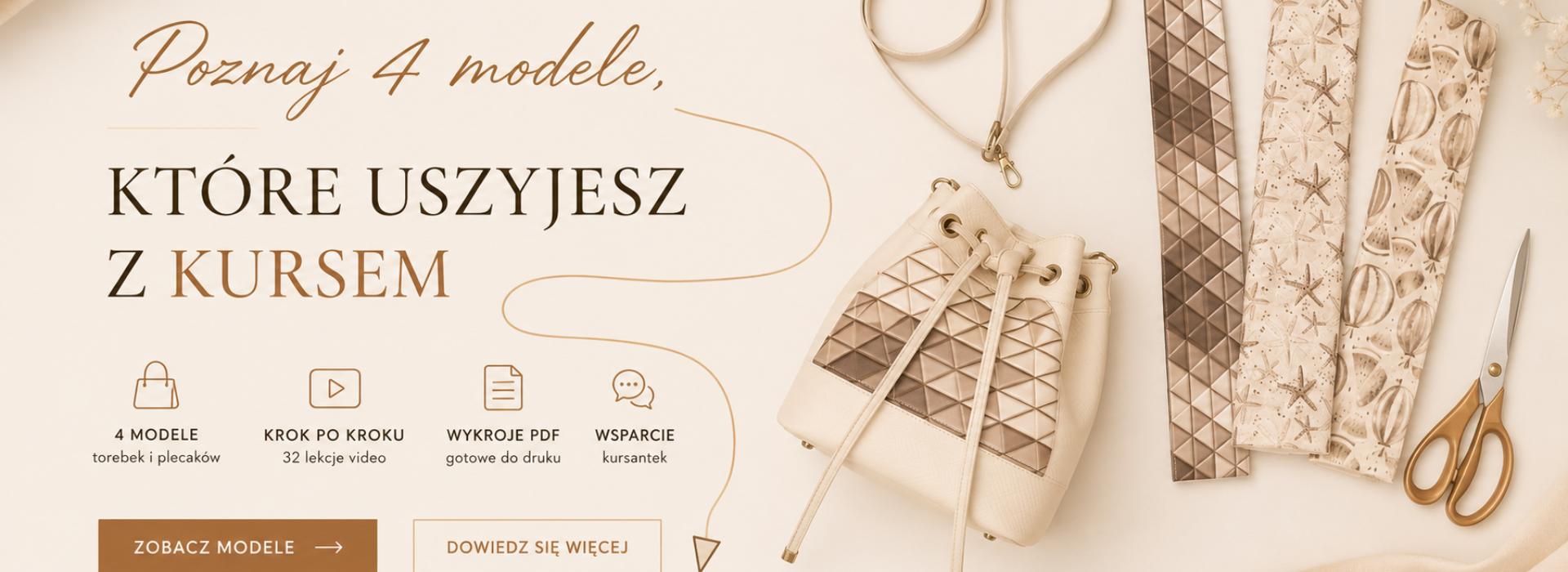torebka i plecak typu bucket bag kurs szycia online wykroje